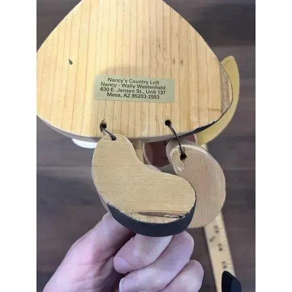 Vintage Wooden Hand Painted Decor Halloween Witch Primitive Whimsical - Picture 6 of 6